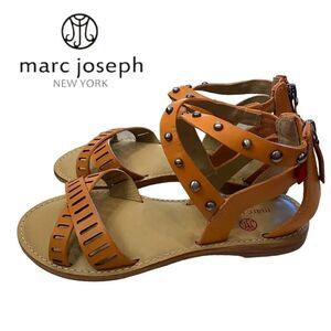 MARC JOSEPH NY Brighton Beach 2 Orange Napa Sandals NEW 6